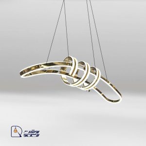 چراغ آویز پیچ طلایی